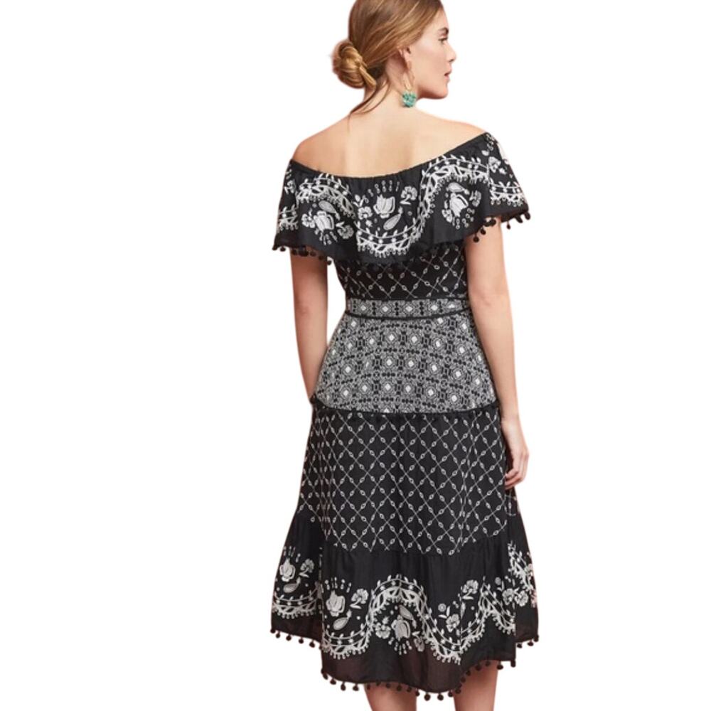 Anthropologie Boho Midi Dress Marisol Embroidered - Picture 11 of 11